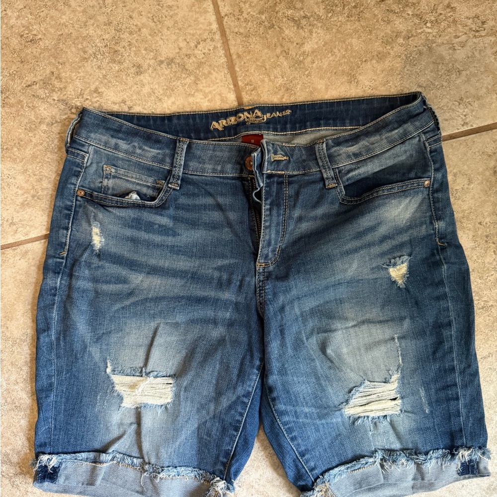 Arizona Jean Company Women's Distressed Blue Jean Shorts